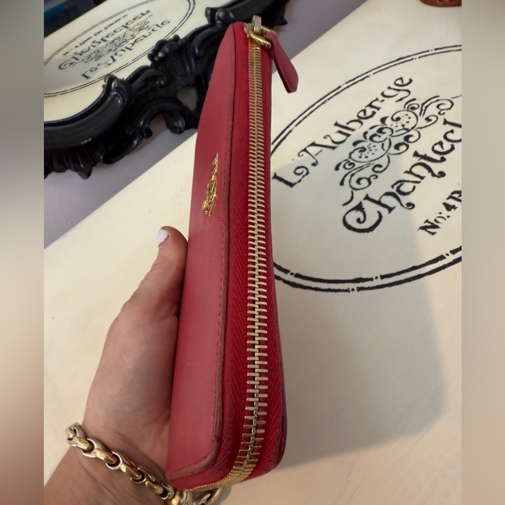 Prada Saffiano Leather Zip-Around Long Wallet – Pink Authentic - Picture 9 of 16